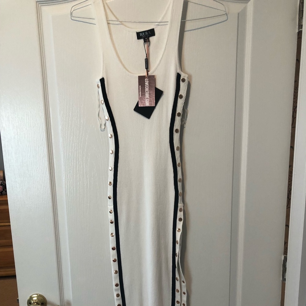 Love culture white dress with snaps